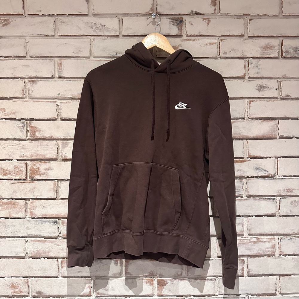 Nike Sportswear Club Fleece Hoodie Brown size small